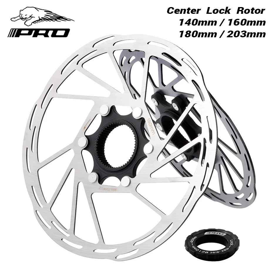IIIPRO Bicycle Center Lock Bicycle Brake Rotor 140Mm/160Mm/180Mm/203Mm Road Bike