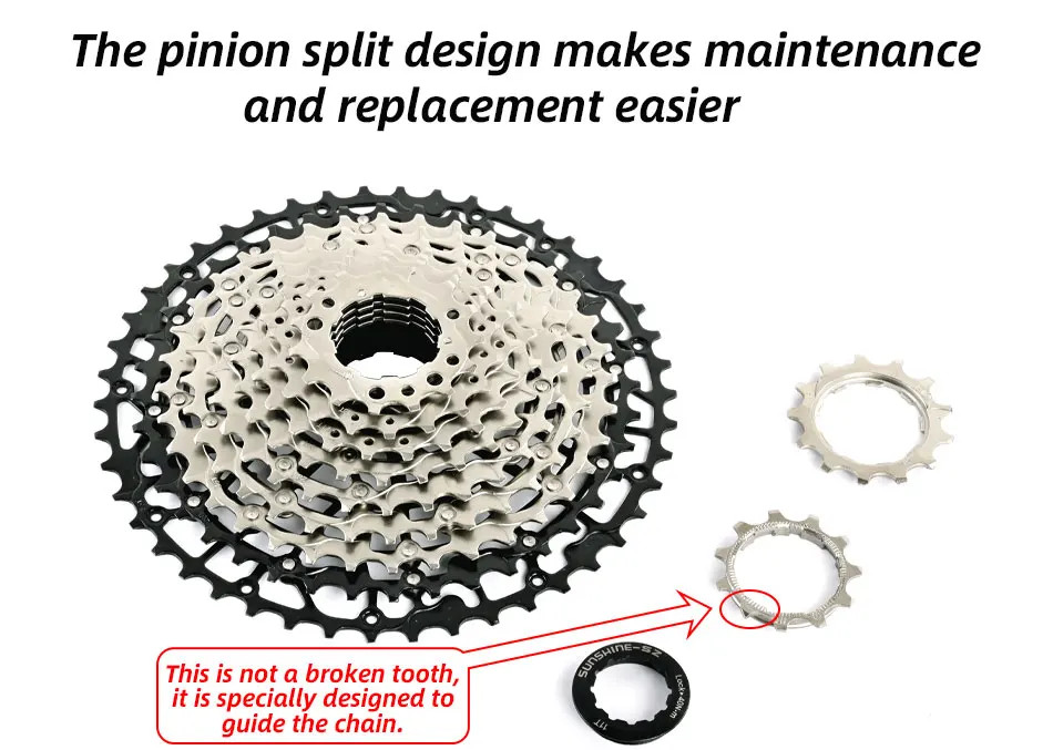 Sunshine 9S 10S 11 12 13 Speed UltraLight Cassette for MTB Bike HG Freewheel