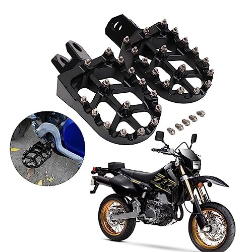 Dirt Bike Foot Pegs CNC Footpegs RM125/250/250Z RMX250 DRZ400/E/S/SM Black
