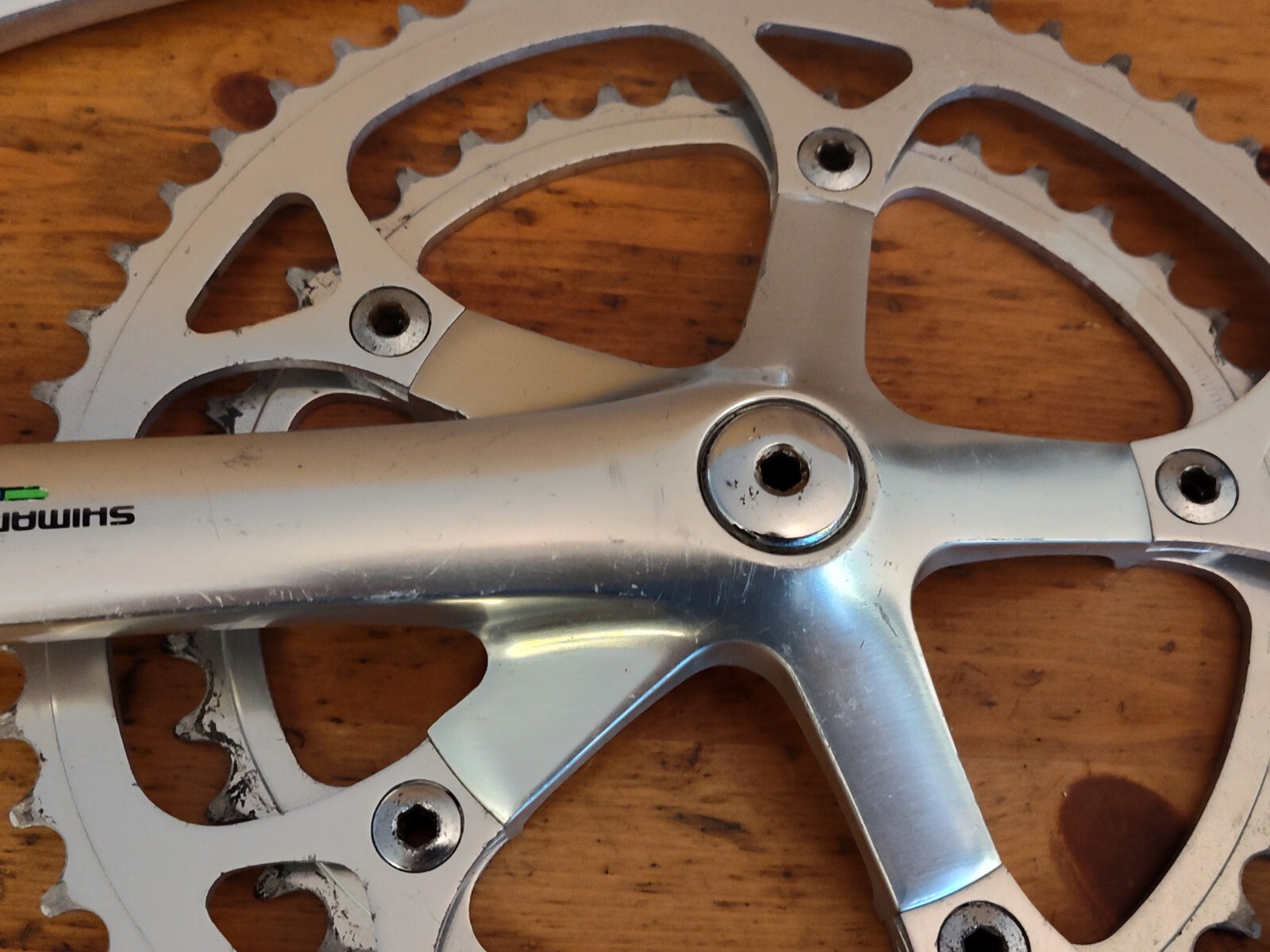 Shimano 600 6400 Crankset 172.5mm 53/42 Biopace Chainrings