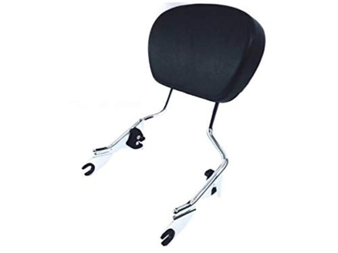 Detachable Tall Chrome Sissy Bar Backrest Rear Upright & Passenger Pad Harley