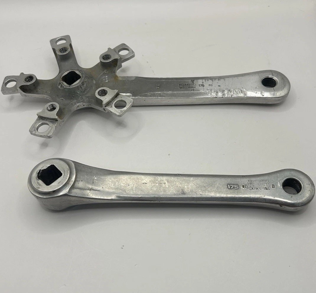 175mm x 110/74 bcd Forged Triple Shimano Deore XT FC-M730 crank arms