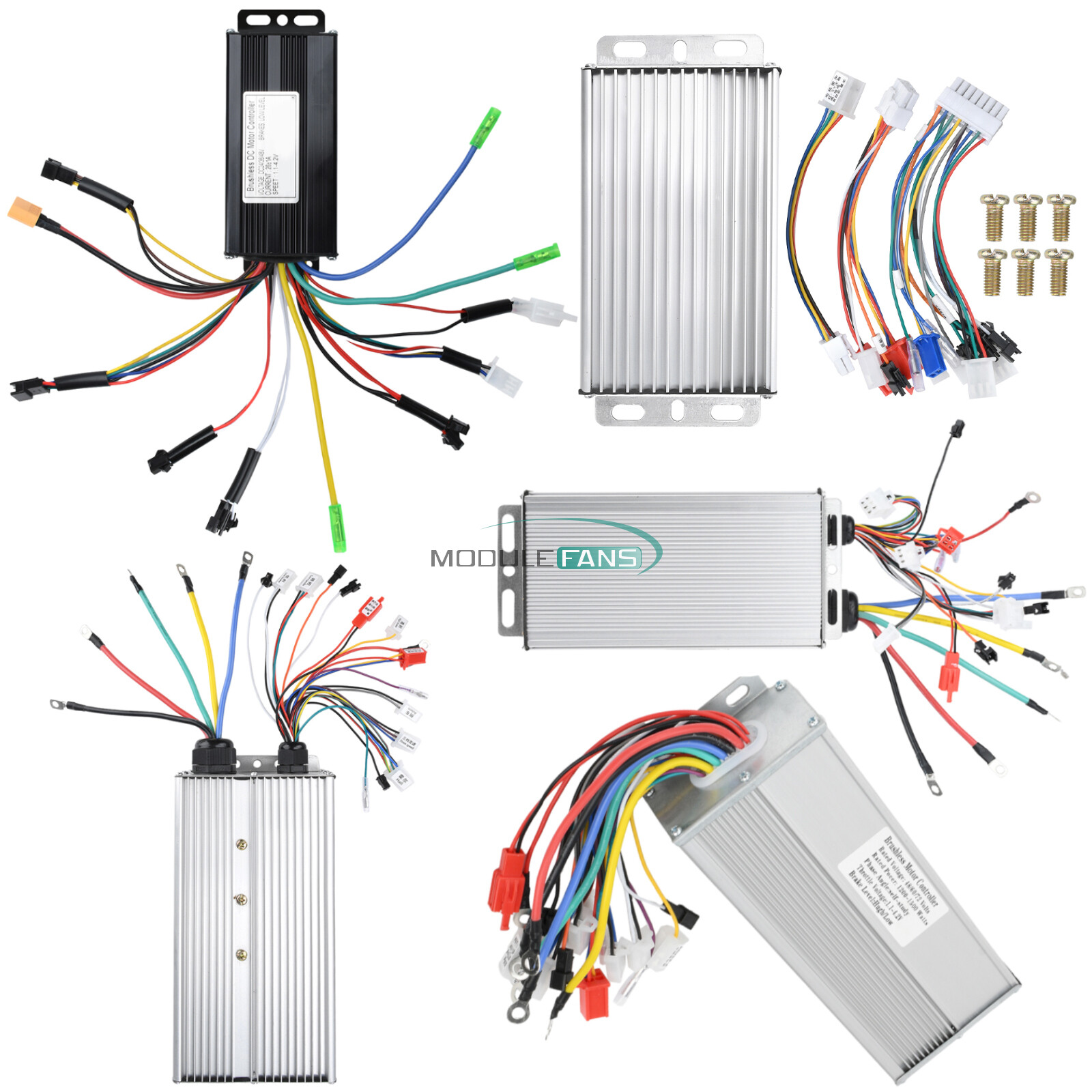 Brushless Controller 500-1500W 5000W Electric Bicycle Controller 36V48V60V64V72V