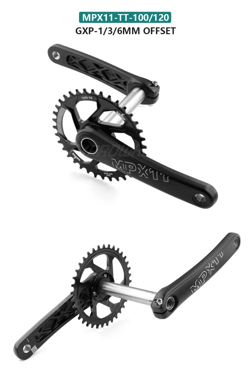 Snow Bike Crankset 170mm 30/32/34/36/38/40/42T with Sprockets Bottom Bracket BB