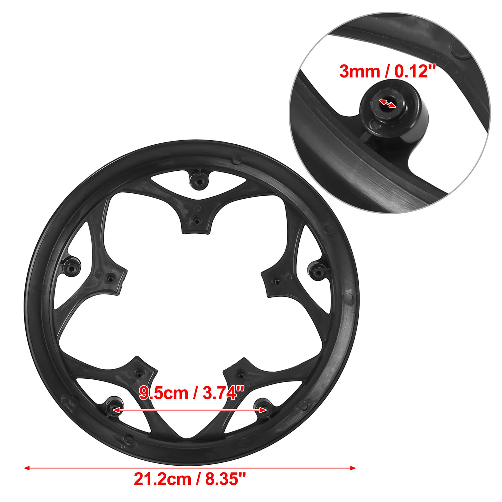 Bike Crankset Chainring Guard 40-52T Sprocket Protector MTB Road 4/5 Hole