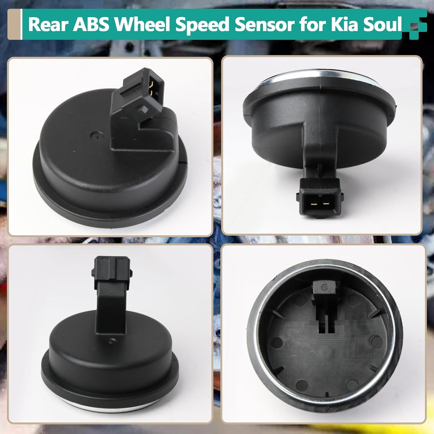 2 Pcs 58980-B2050 Rear Hub Bearing ABS Speed Sensor | Compatible with Kia Soul 2