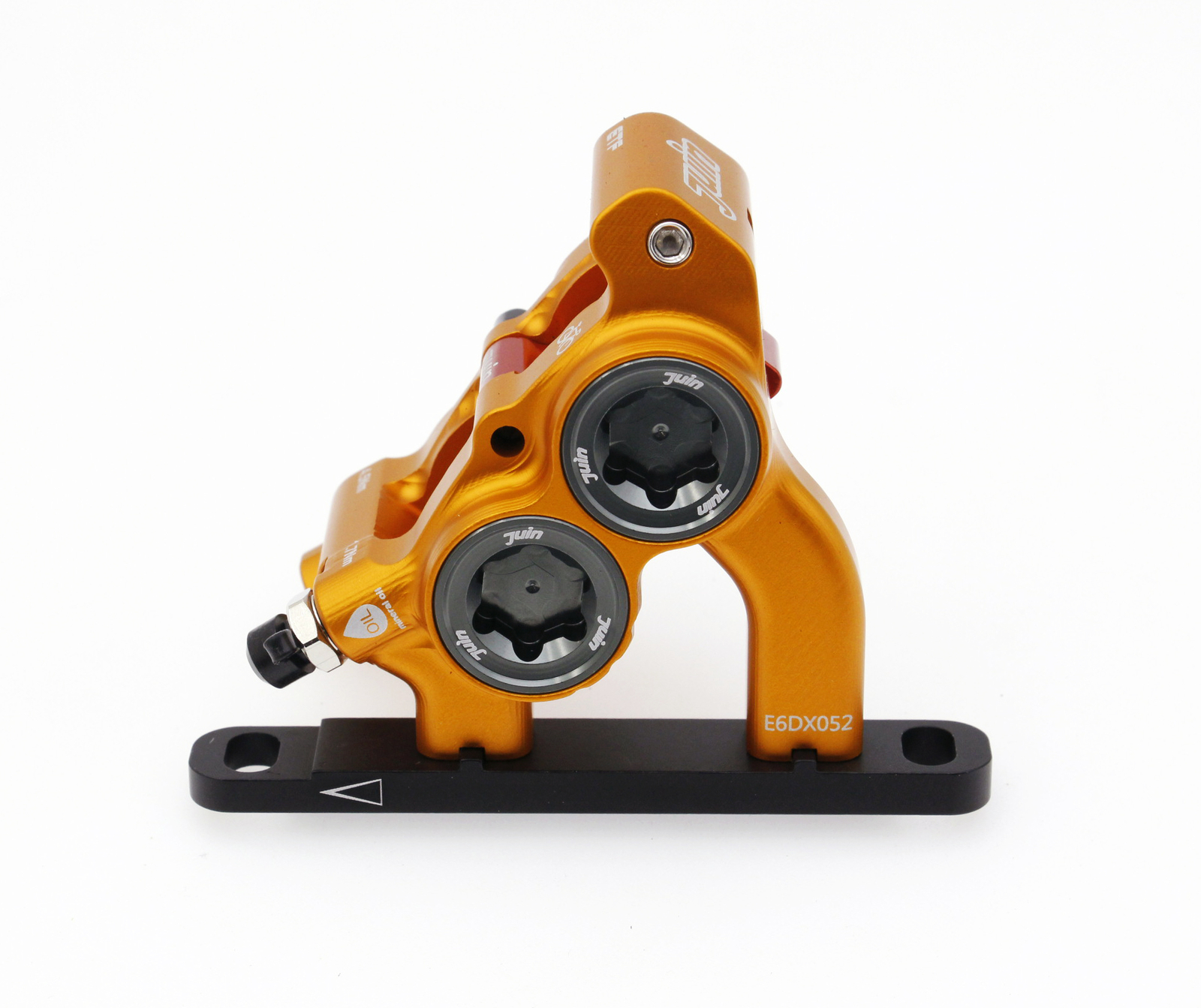 Gold Juin Tech ETF 4-Piston Flat Mount Brakes For Shimano Mineral Oil 160/140mm