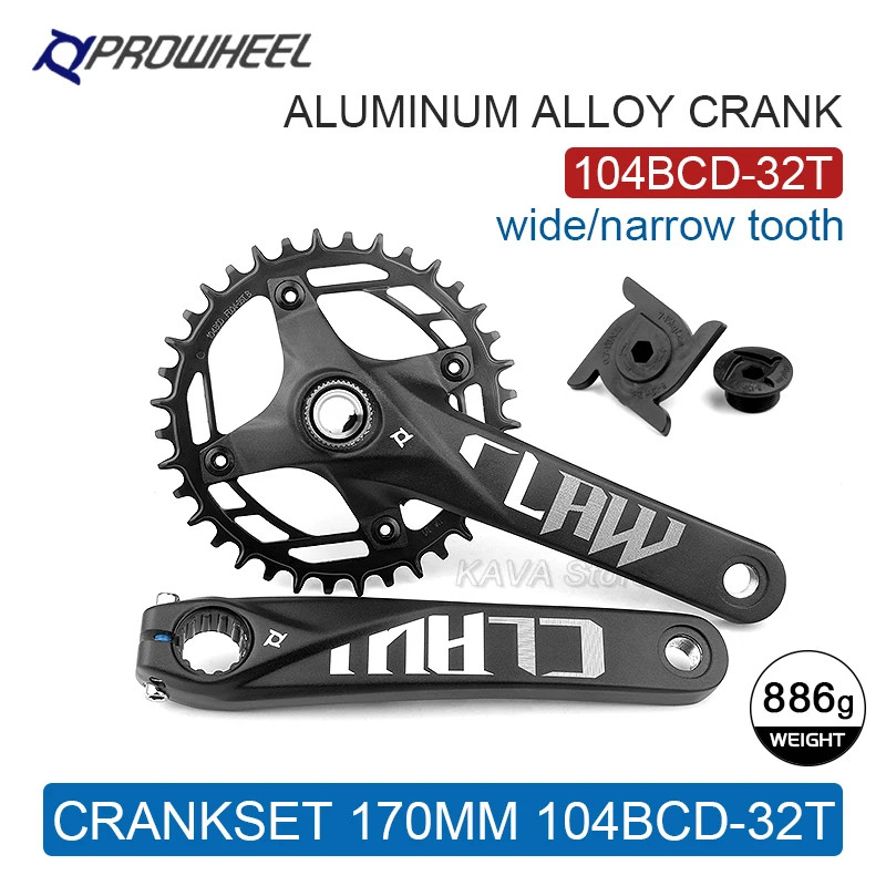 175 170mm 104BCD Mountain Bike Crankset 32 34 36 38 40T Narrow Wide Chainring