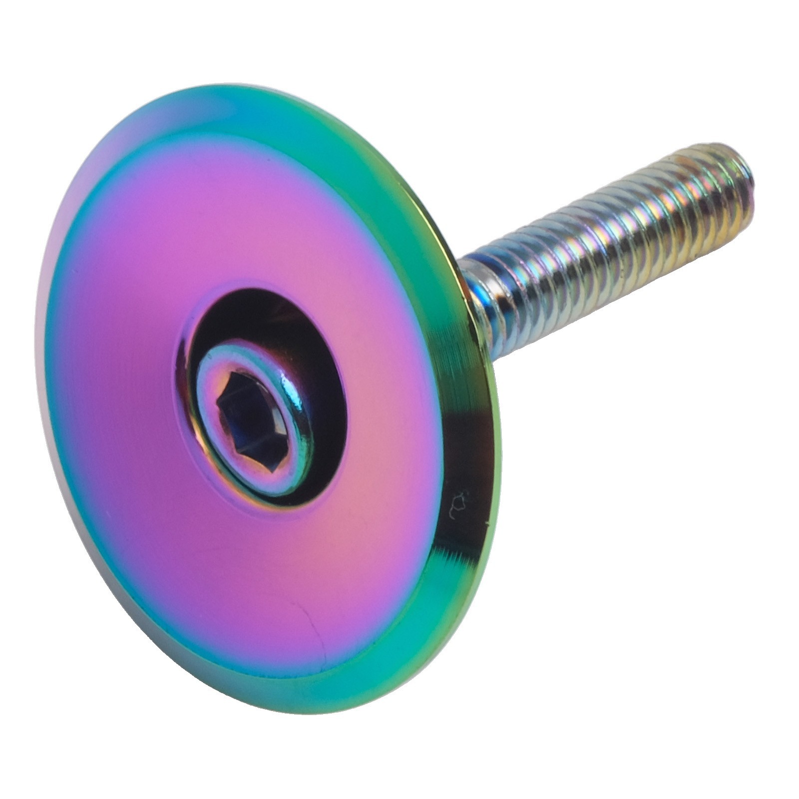 Lightweight Multicolor Oil Slick Headset Stem Cap Replacement Top Cover