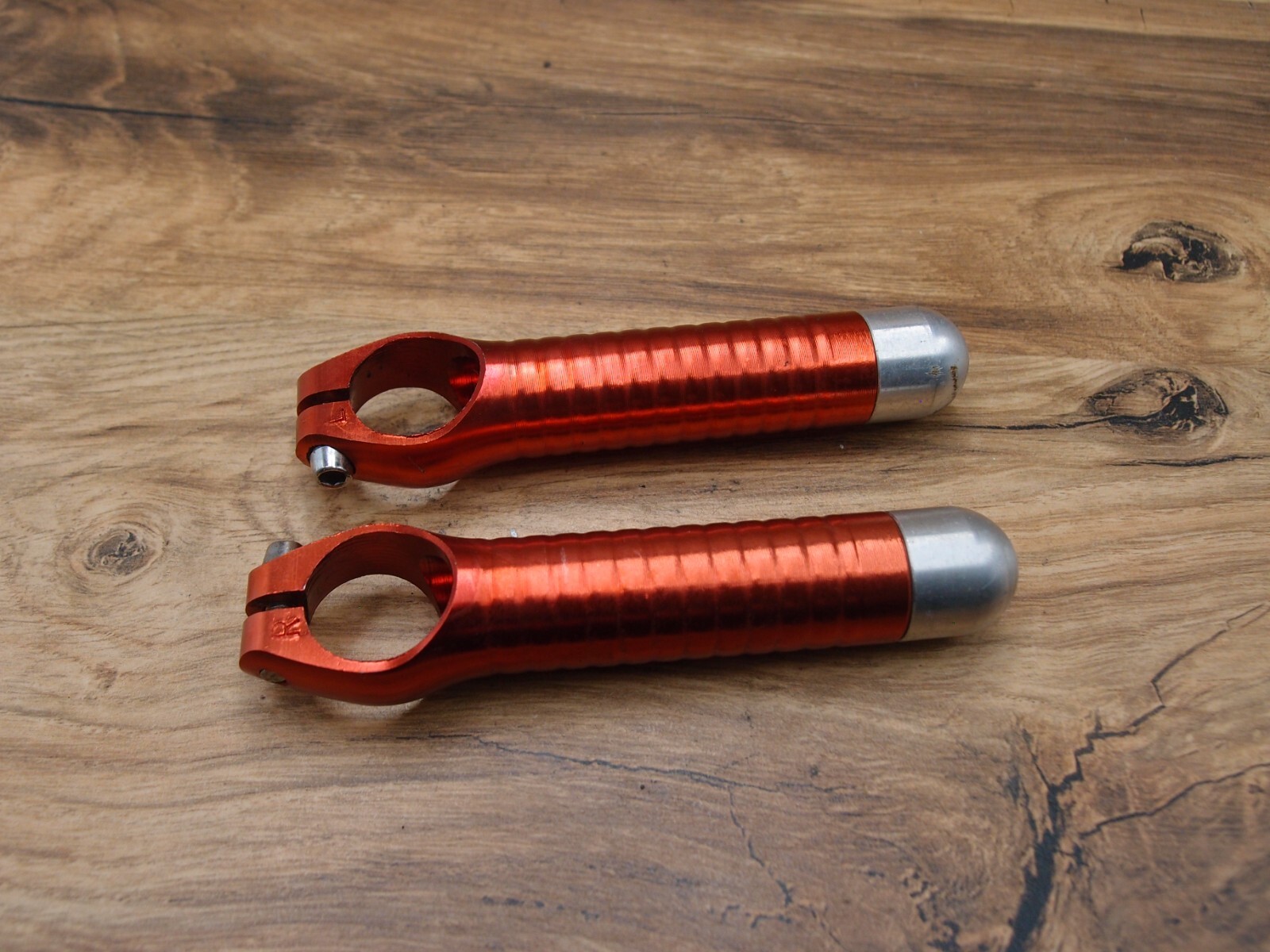 1990’s MTB aluminium alloy bar ends FMF red anodised 22.2 mm