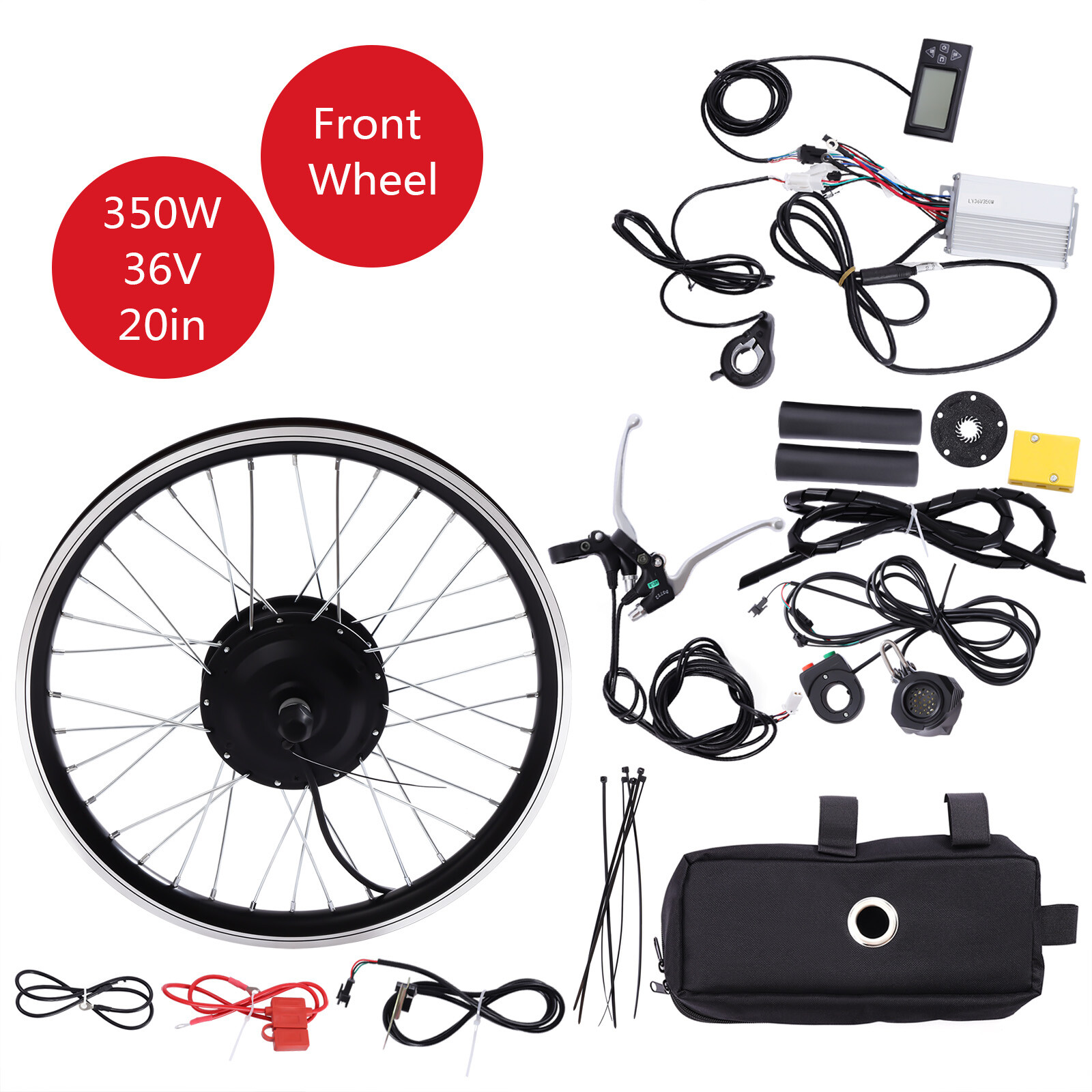 20inch 350W 36V E Bike Front Wheel Electric Bicycle Hub Motor Conversion Kit