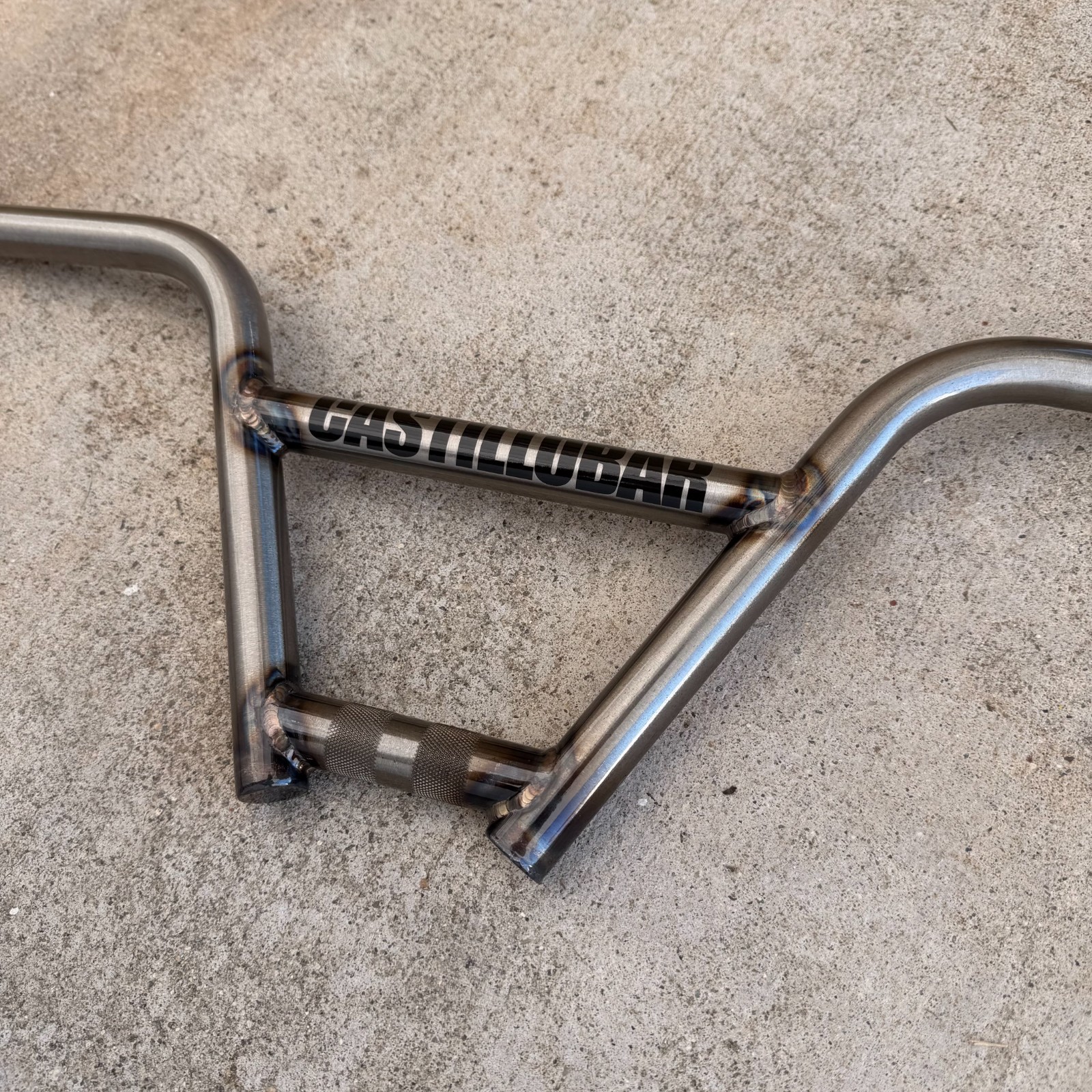 S&M BMX CASTILLO 4pc HANDLEBAR BARS GLOSS CLEAR RAW 7″ RISE