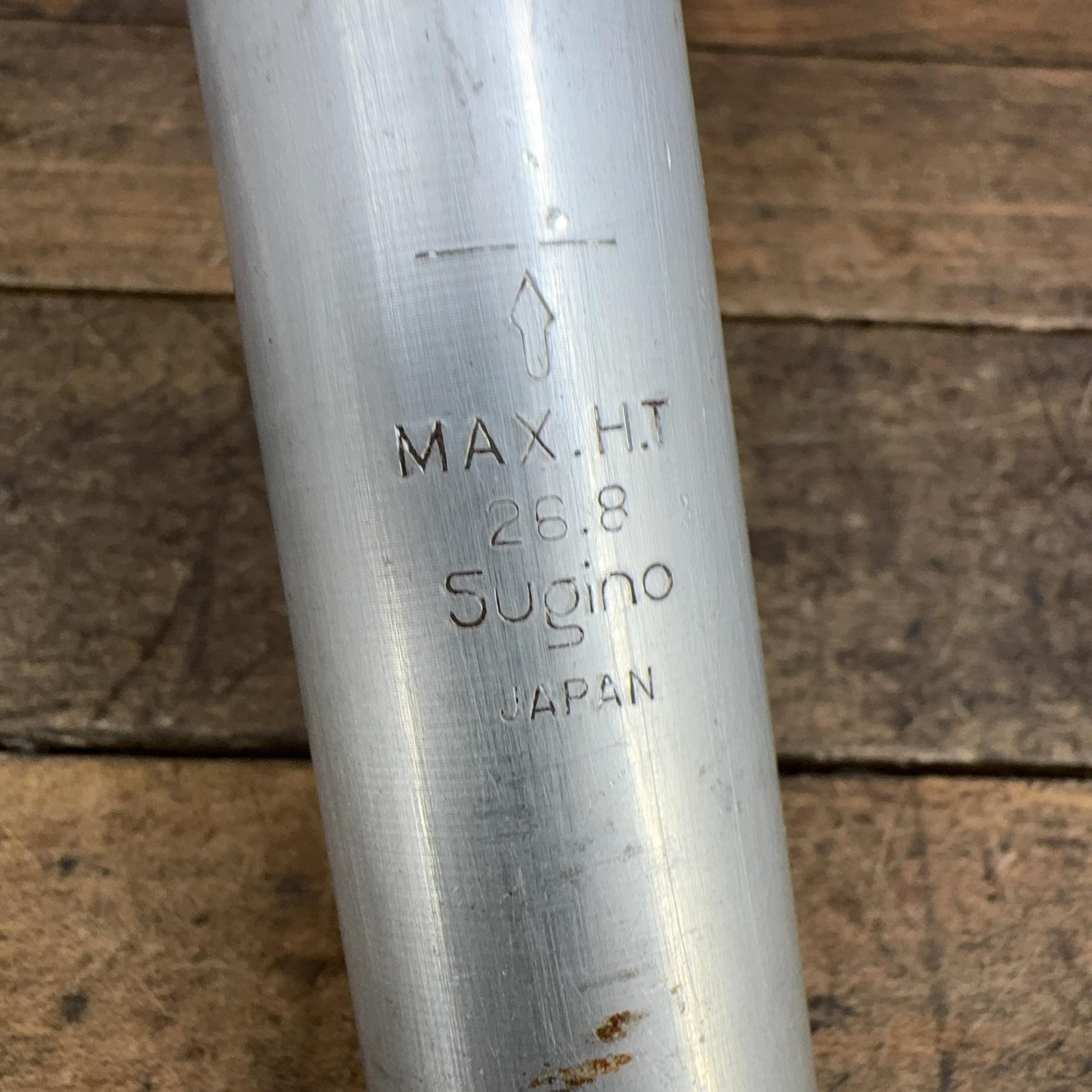 Vintage Sugino SP-H Seatpost 26.8mm Silver Alloy Japan 26.8 290g Road MTB Bike