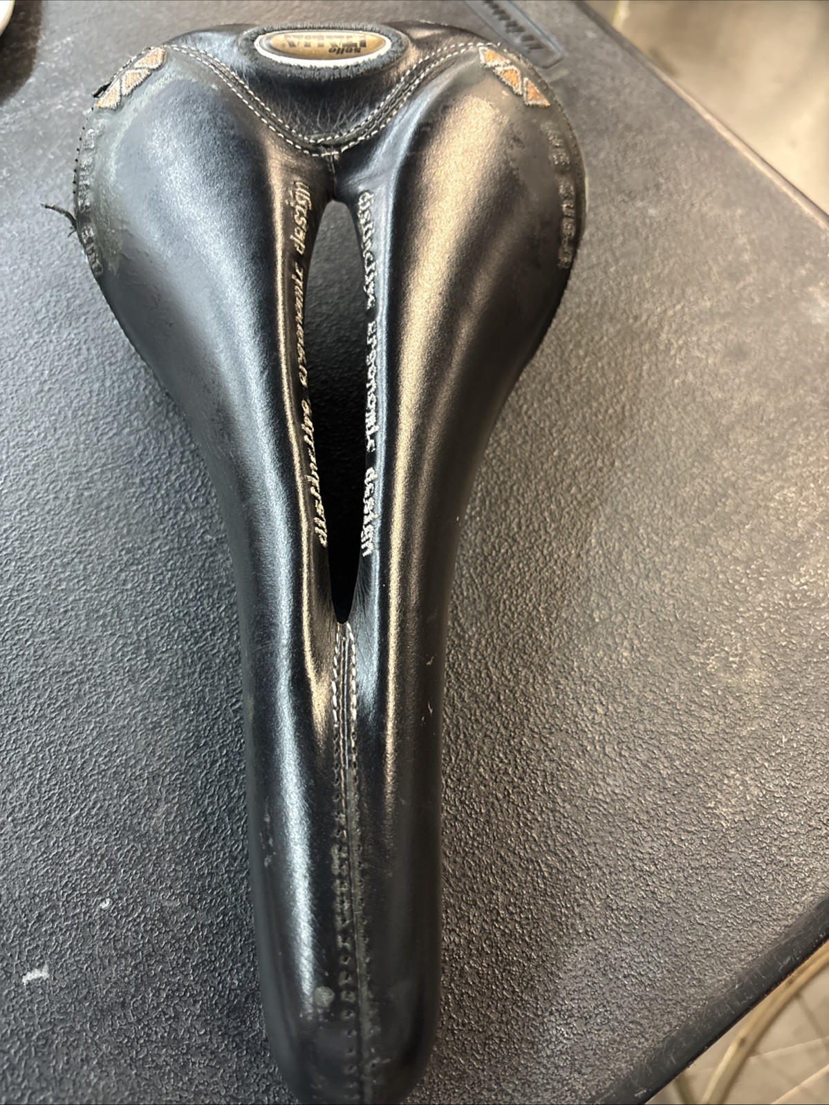 Selle Italia Max Gel Flow Saddle BLACK Made in ITALY 152×278 √ VINTAGE USED