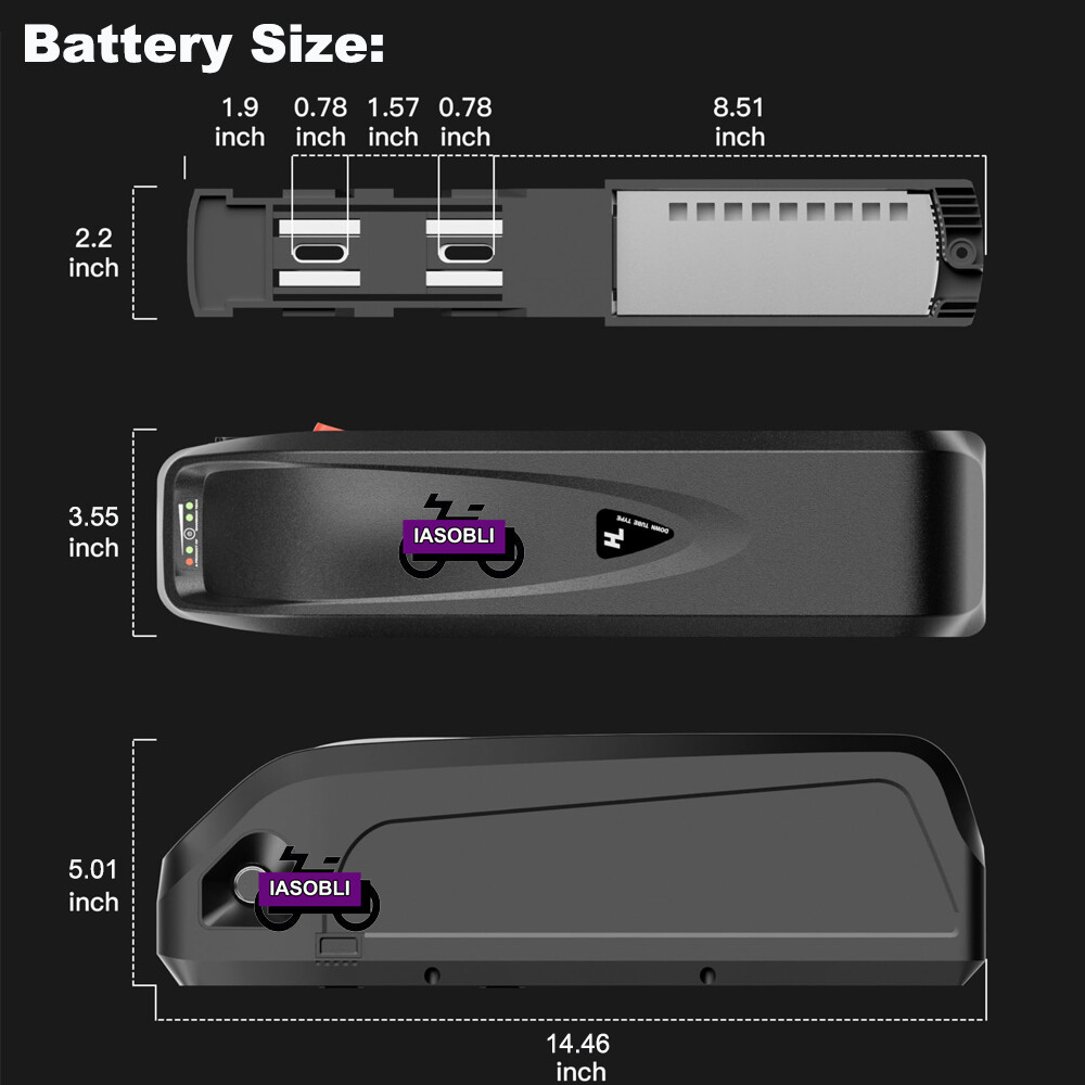48V 30ah 1800W Hailong Ebike Battery Electric Bike Lithium Batterys Samsung Cell