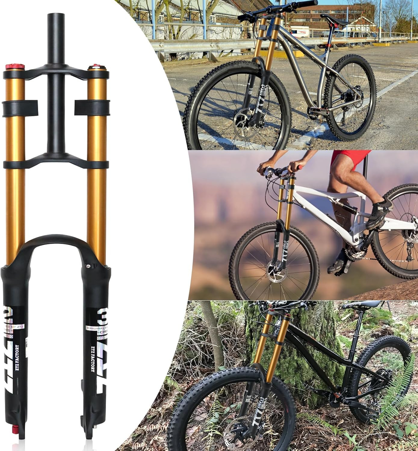 26/27.5/29 Inch Mountain Bike Air Suspension Fork,Rebound Adjustment,180Mm Trave