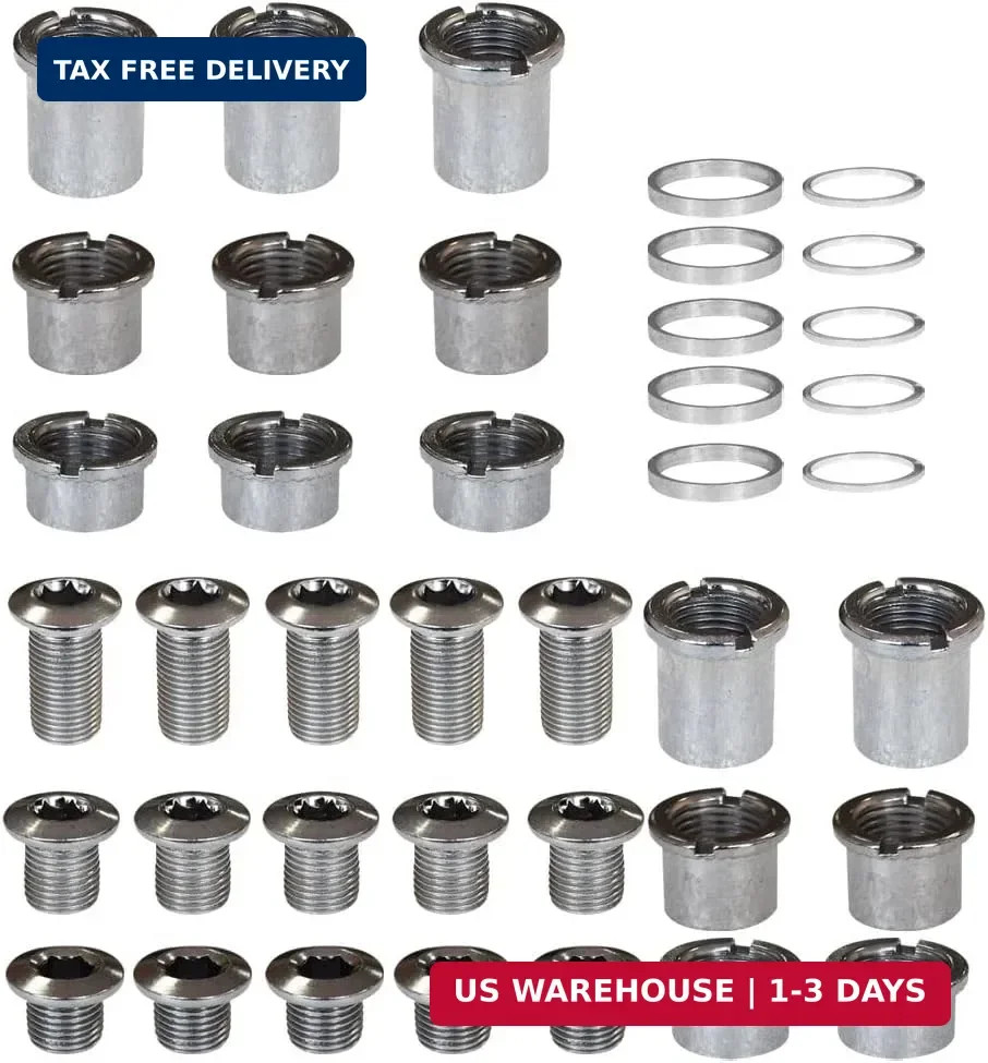 5 pcs for Each Single/Double/Triple Chainring Bolts Screws Disc Crankset Nuts Ch