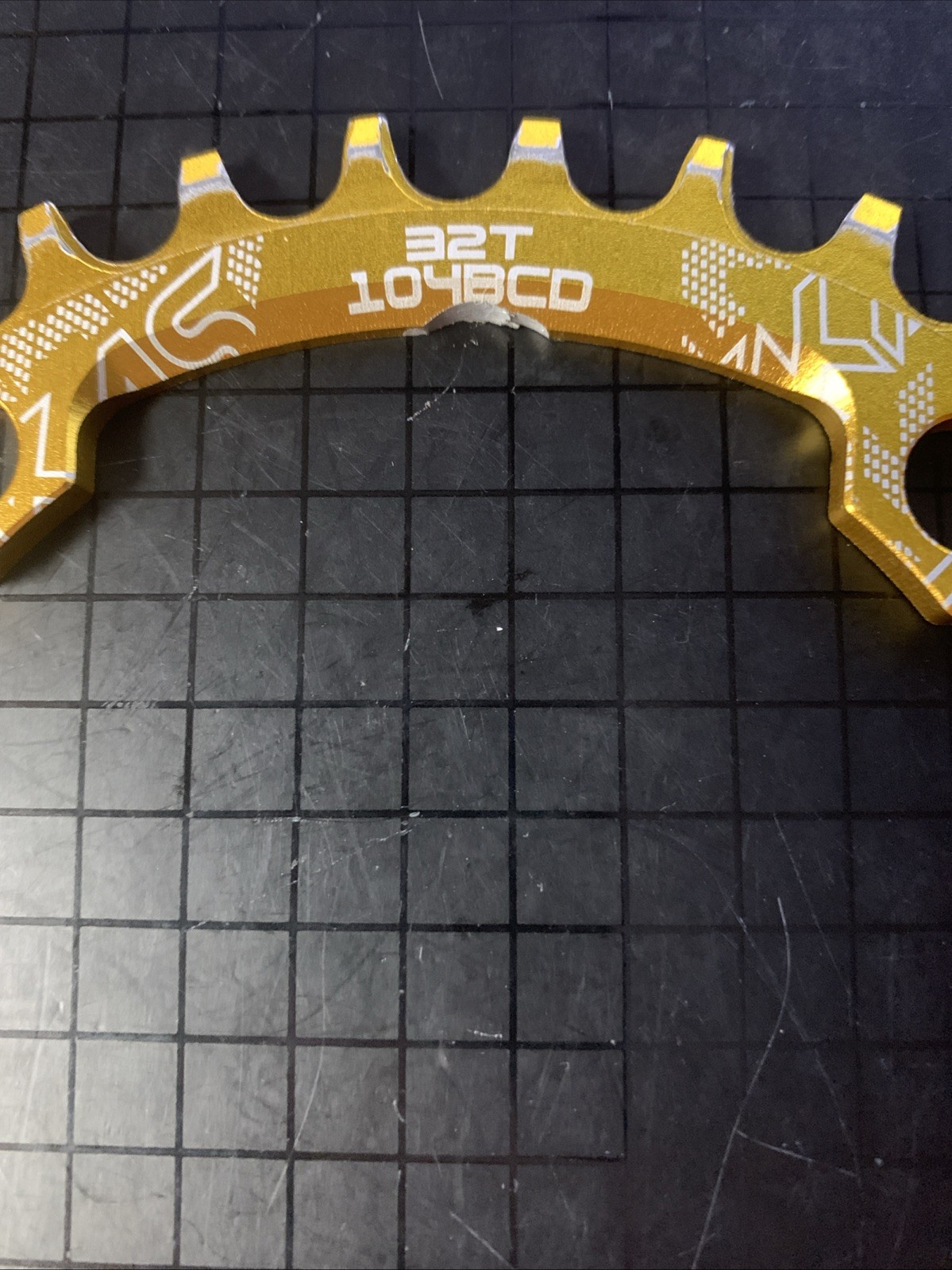 USED Deckas Oval 1x SRAM 104 BCD Chainring 32 Gold Gravel Road MTB Narrow Wide