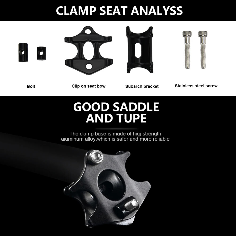 25.4/27.2/30.8/31.6mm Carbon Seat for MTB Road Hybrid Gravel Bicycle Offset 25mm