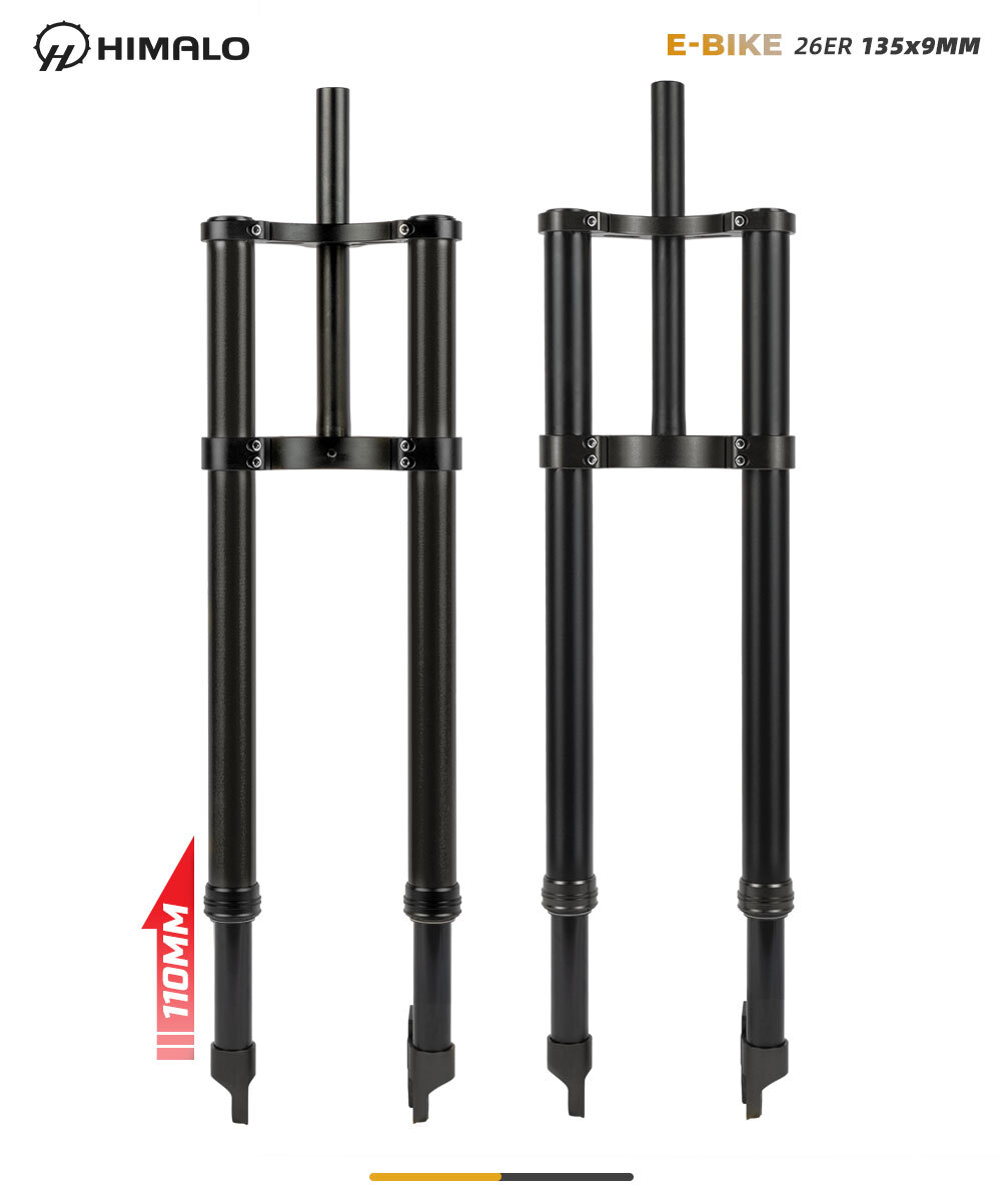 26*4.0 Electric Bike Fat Fork Downhill Bike Mountain Spring Oil Suspension Fork