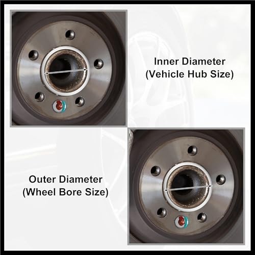 4pcs OD 72.6mm to ID 56.6mm Aluminium Alloy Car Hub Centric Rings Wheel Bore