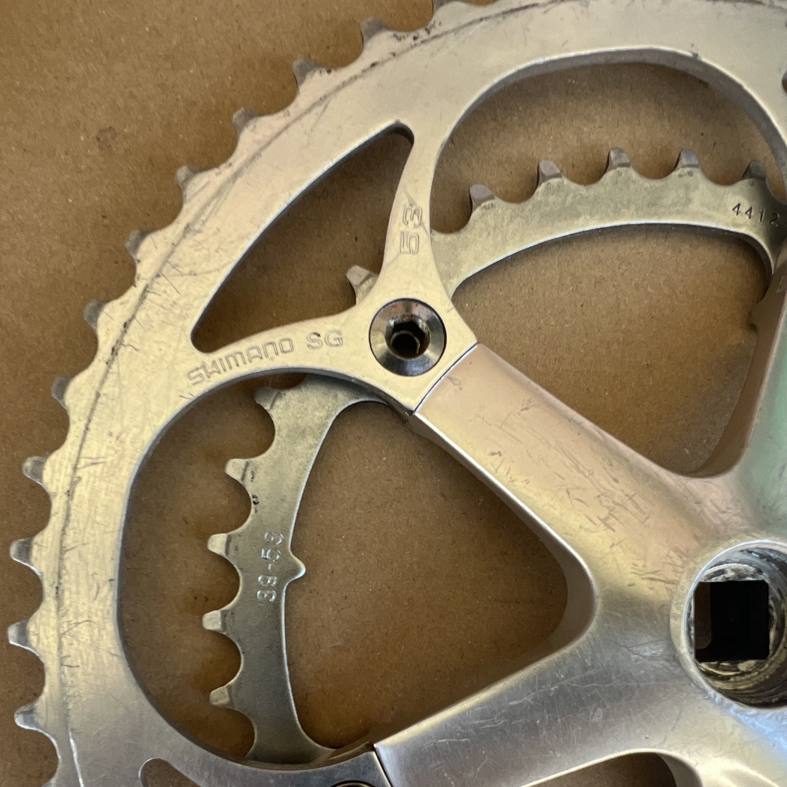 Shimano FC-6400 170mm Double Square Taper Road Aluminum Crankset Silver (9/16)