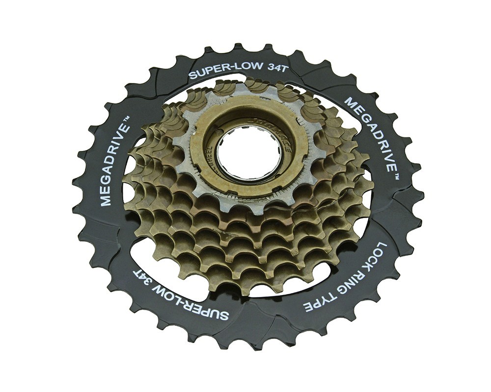 Sun Race MFM-2A 7 Speed Indexed Freewheel 14-34T Threaded Black Brown MTB/Hybrid