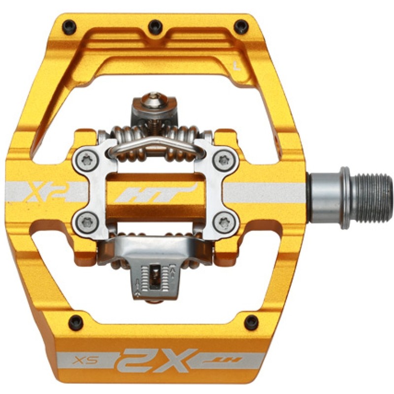 Pair Of Pedals X2-SX Gold 966000149 HT-COMPONENTS BMX Pedals