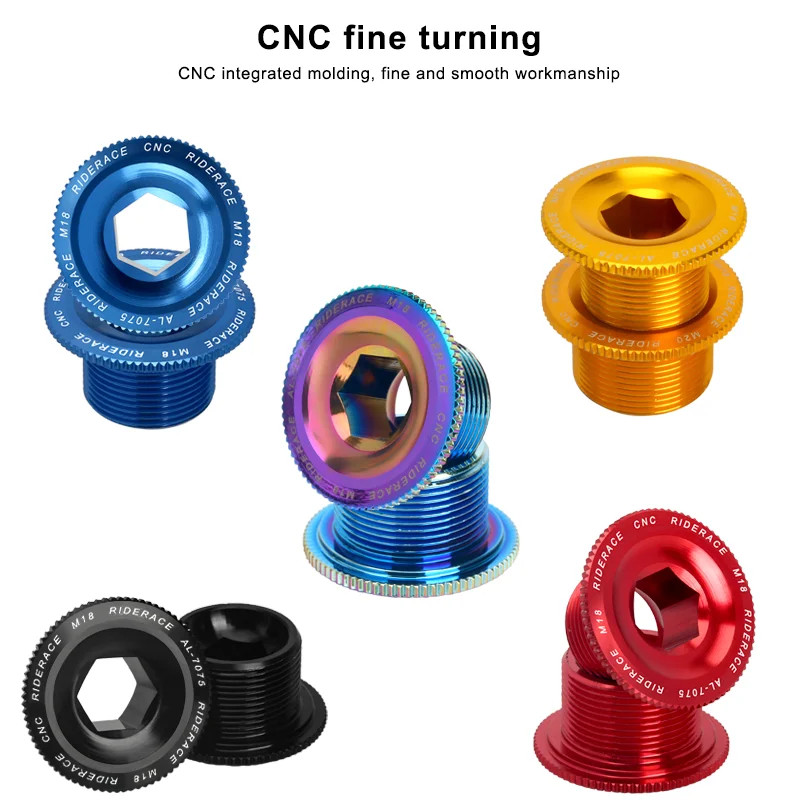 Bike Crank Arm Fixing Bolt Cap Aluminum Alloy MTB Shimano Crank Nut M18 M20