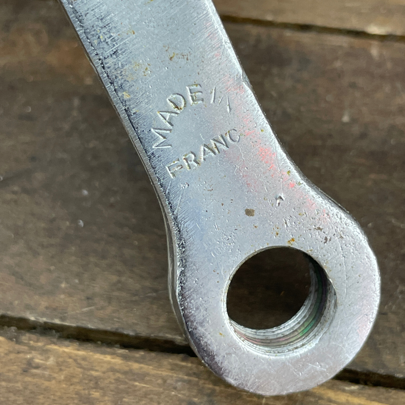 Vintage Nervar Crank Arm Left 170 mm Steel Chrome Cottered Peugeot Race A5