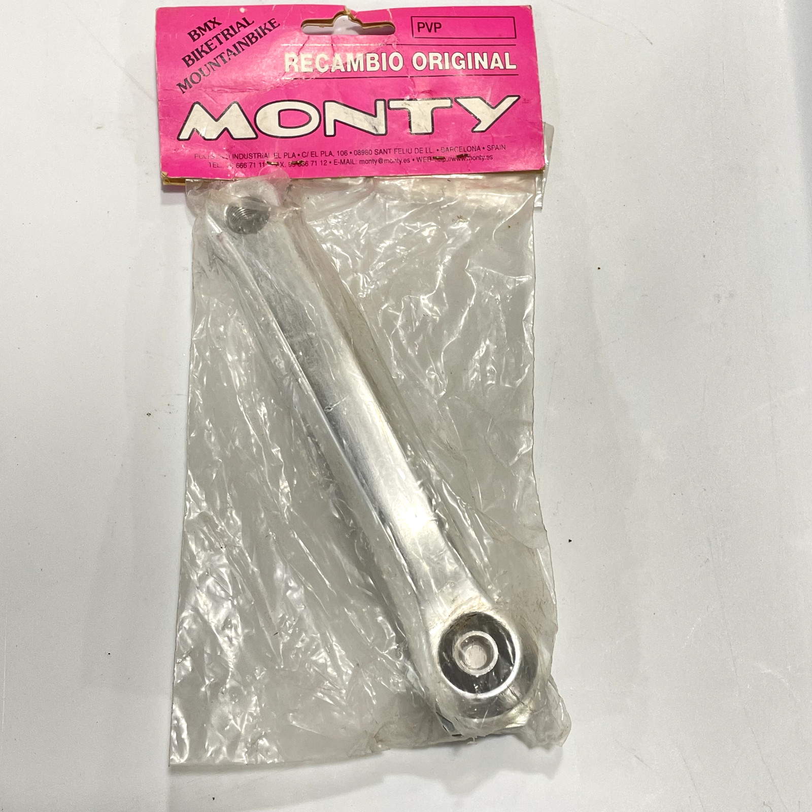 NOS Monty Trial Bike Crank Set Arm Drive Right Sprocket BMX 158 mm New
