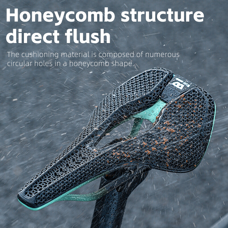 WEST BIKING 3D Printed Carbon Fibre Bicycle Saddle Short Nose Racing Bike Saddle