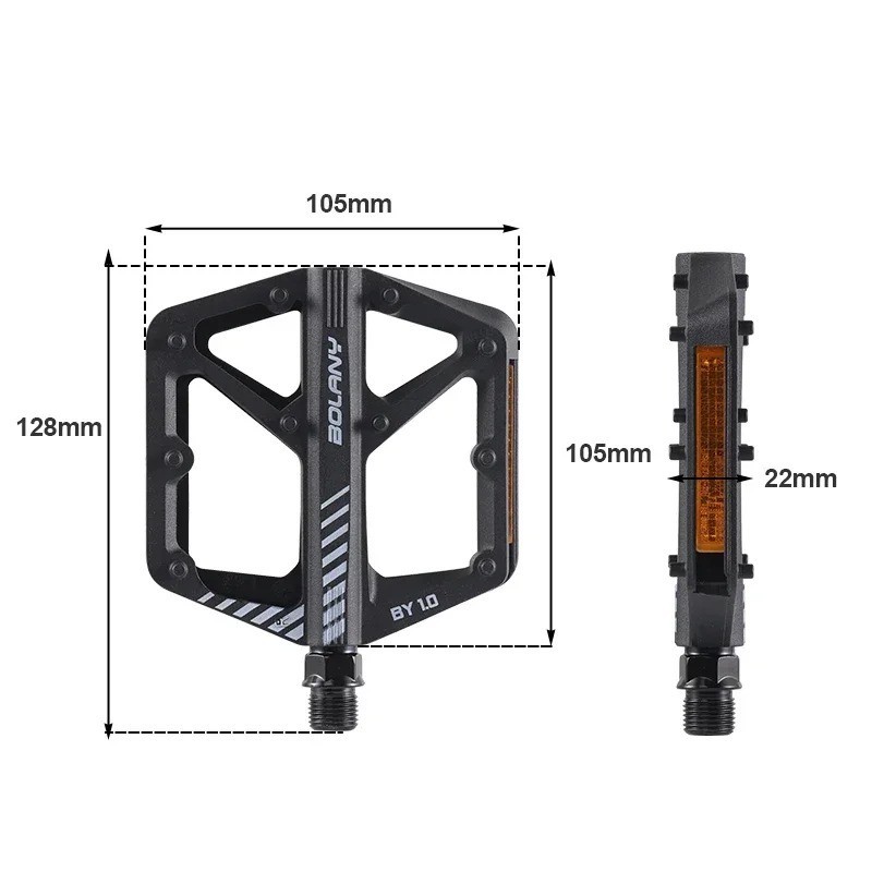 Nylon Anti Slip Mountain Bike Pedals Double Bearing MTB Waterproof Bicycle Pedal
