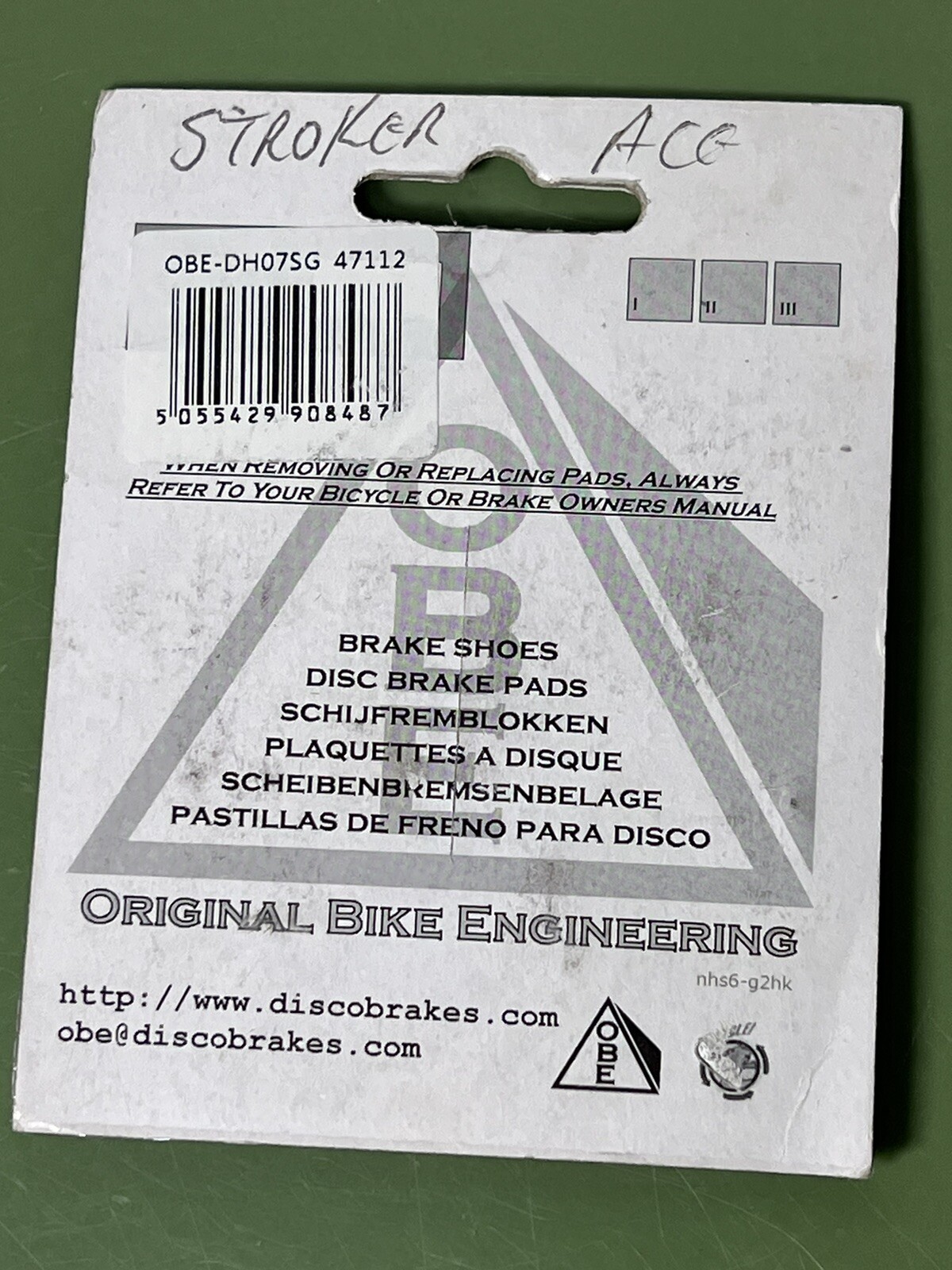 Hayes Stroker Ace Disc Brake Pads Semi-Metallic Mountain Bike DiscoBrakes OBE