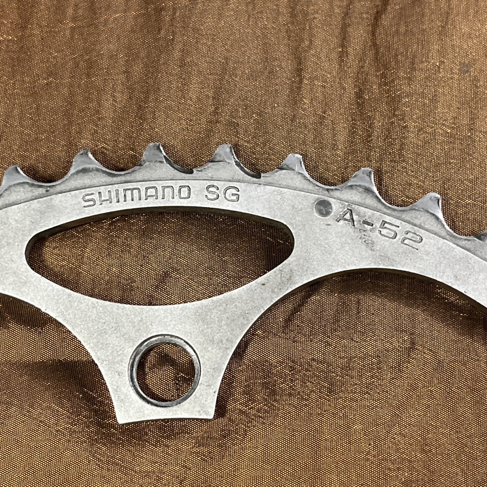 Vintage Shimano SG 52T Chainring 130 BCD 5-Bolt Silver Road Bike 52 Tooth