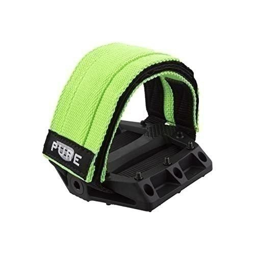 Pure Cycles Bike Pedal Straps Pedal Toe Clips Straps, Green