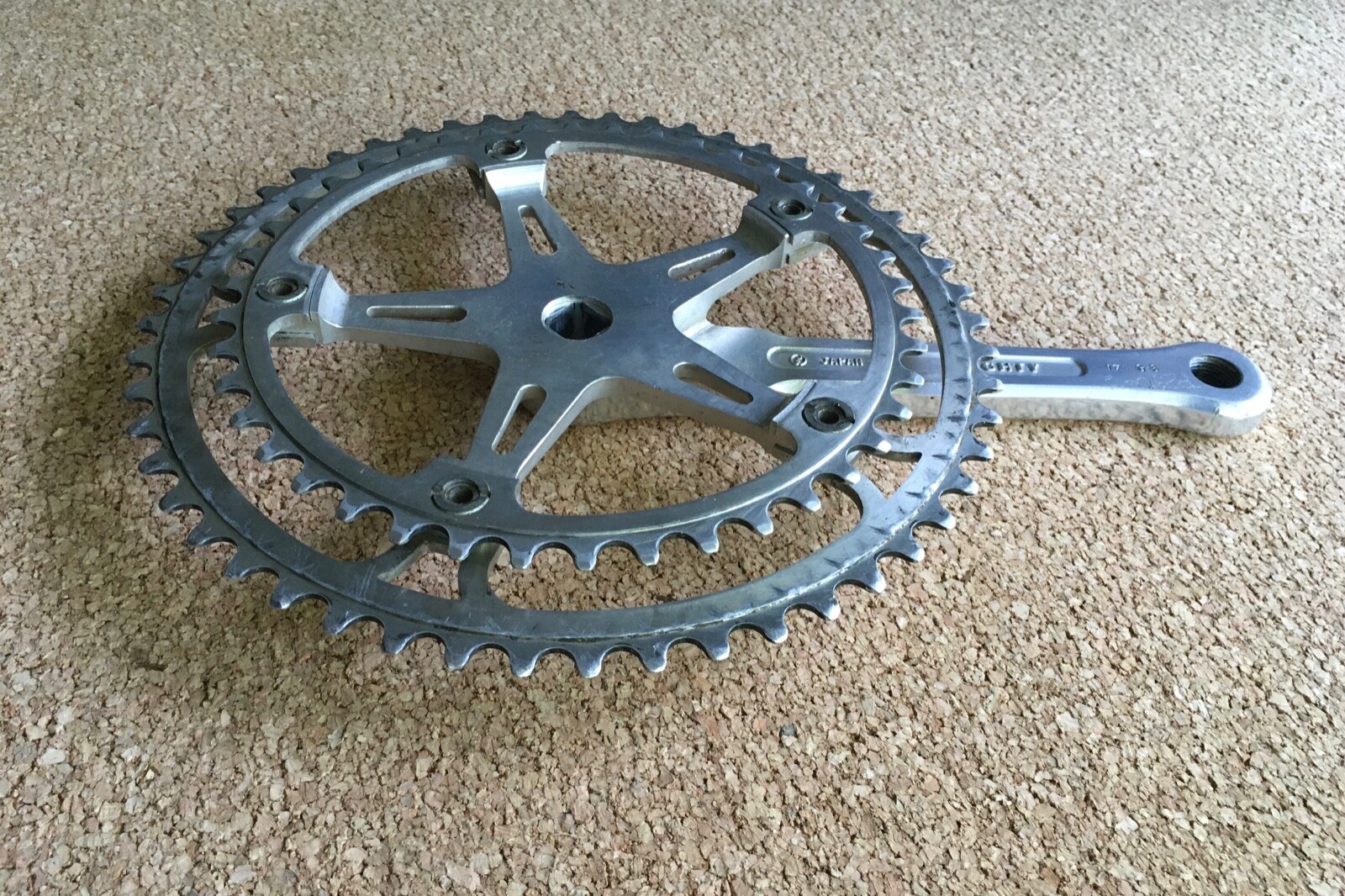 Sugino Mighty Road Bike Crankset 171mm – 52/42 Tooth – Made in Japan