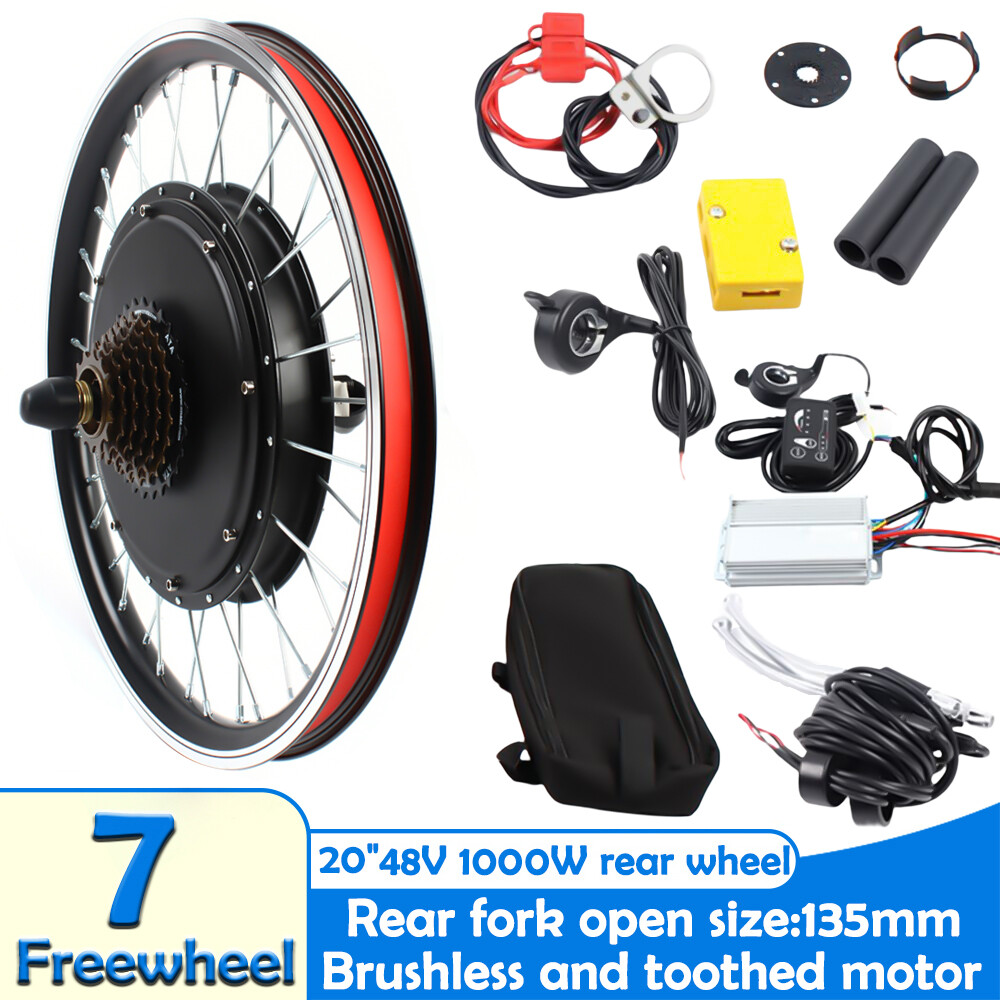 20 Inch eBike Electric Rear Wheel Hub Motor Bicycle Conversion Kit 48V
