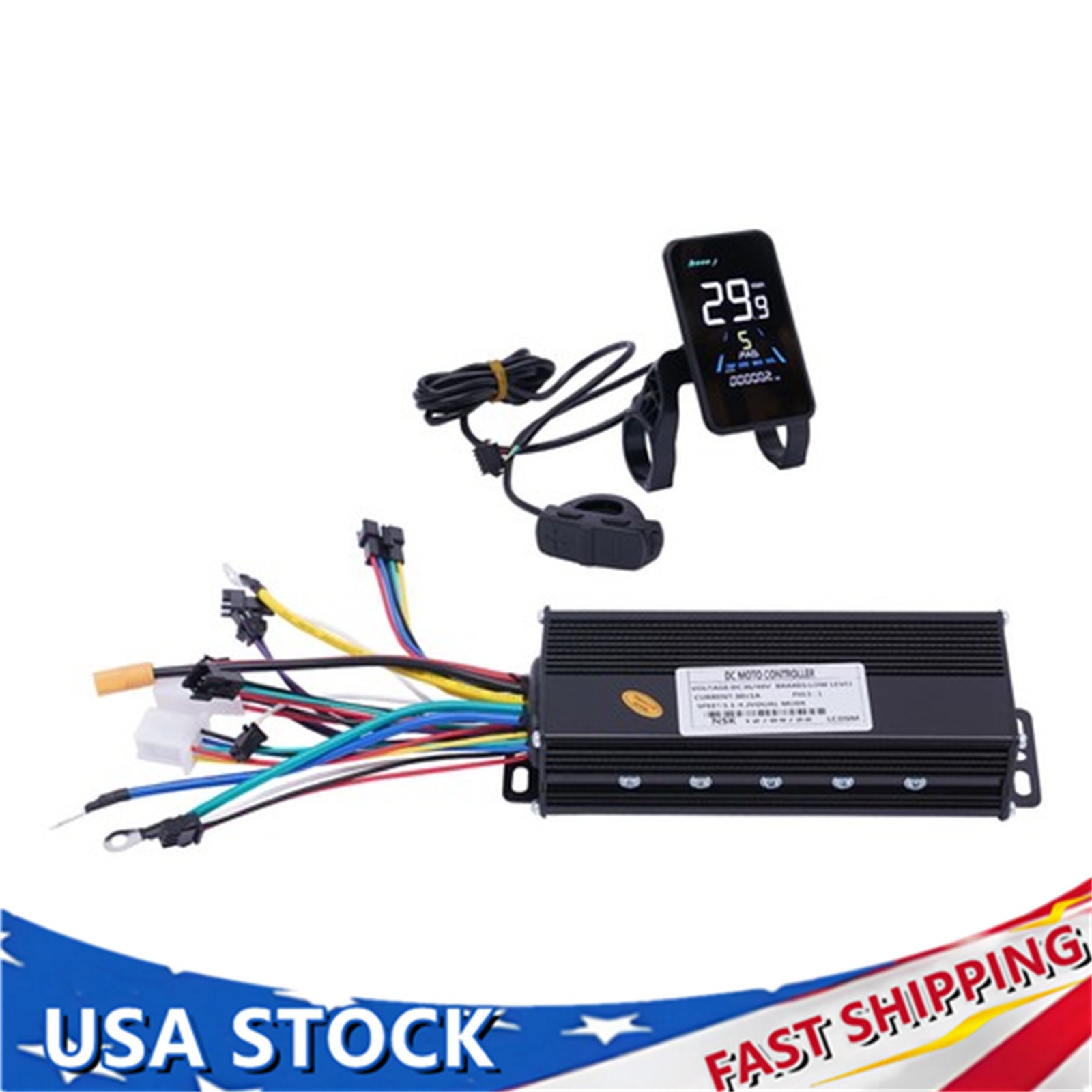 1200W 48V Electric Bicycle eBike Scooter Brushless Controller Kit LCD Display