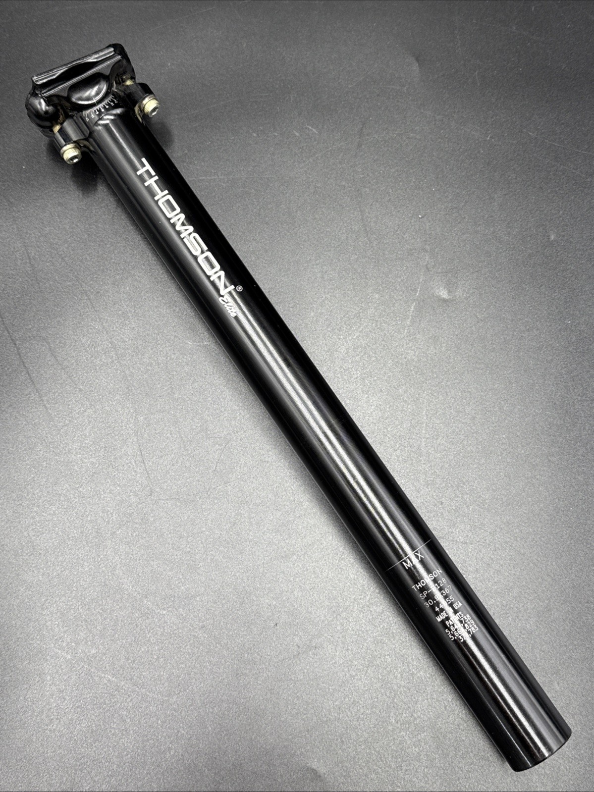 THOMSON Elite Zero Setback 30.9mm x 367mm Black Seatpost NEAR MINT USED