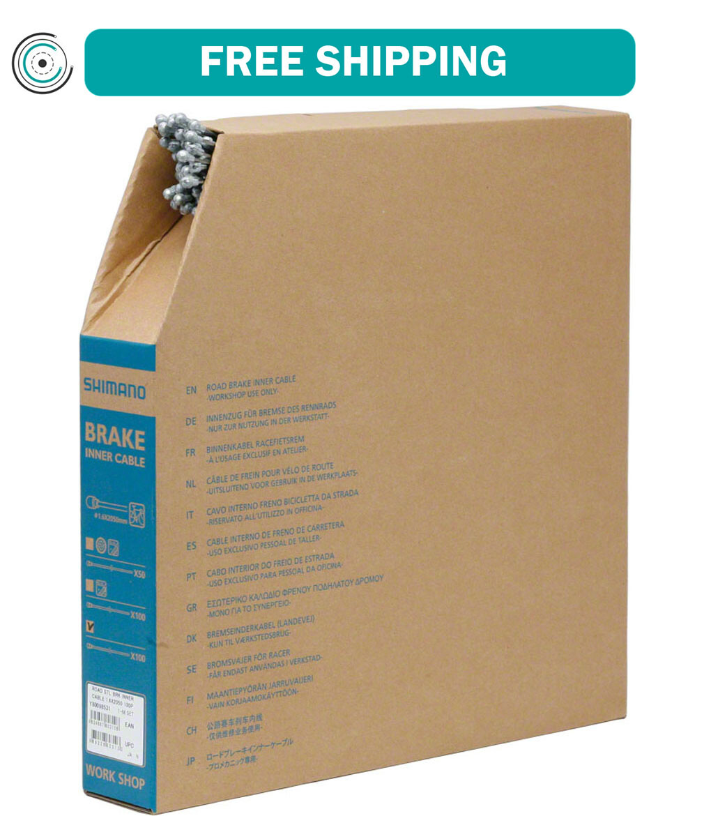 Shimano/Sram Road Brake Cable 1.6mm x 2050mm Service Center File Box of 100