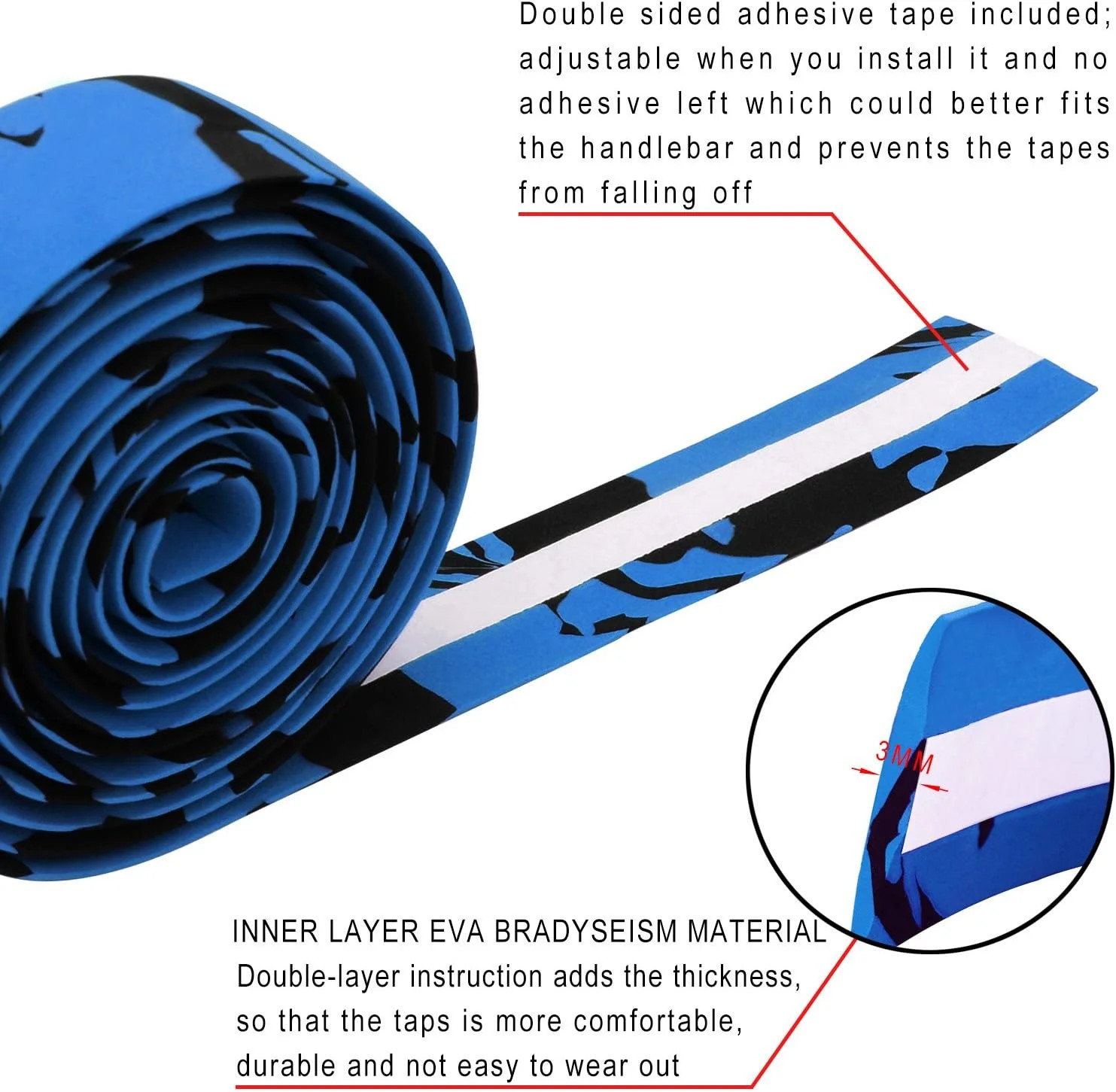 Comfort Gel Road Bike EVA Handlebar Tape Bike Bar Tape Camouflage Series Tape wi
