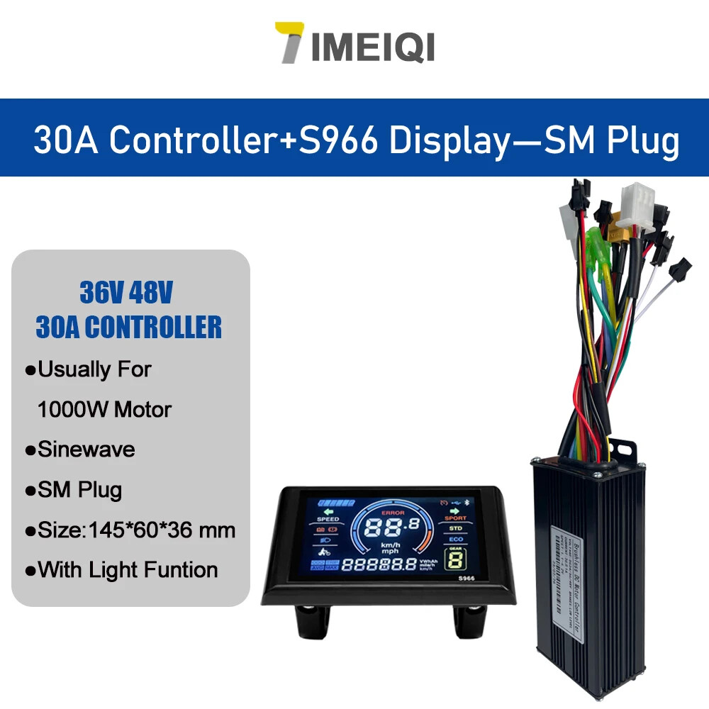 Ebike Three-Mode Sine Wave Controller 36V 48V 17/26/30/40A with LCD Display