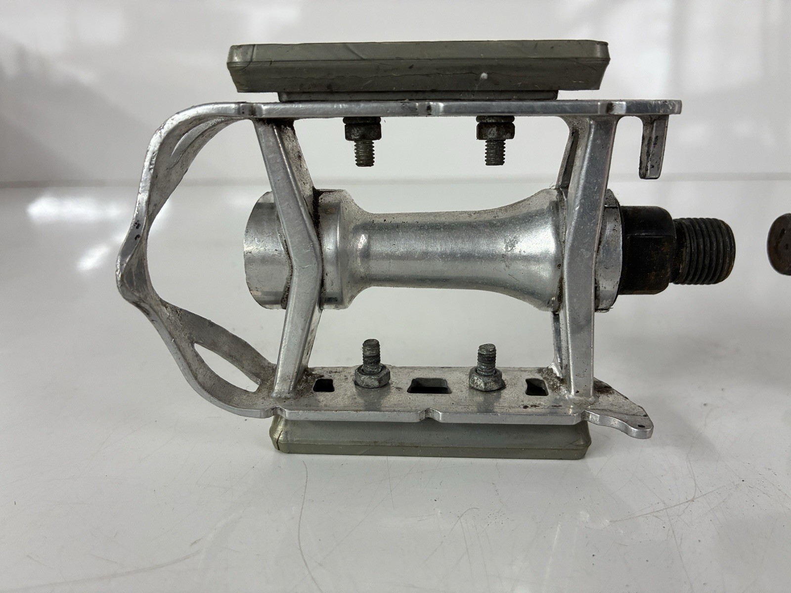Vintage HTI Road Pedals 9/16 in Aluminum Silver A19 1980s Bike