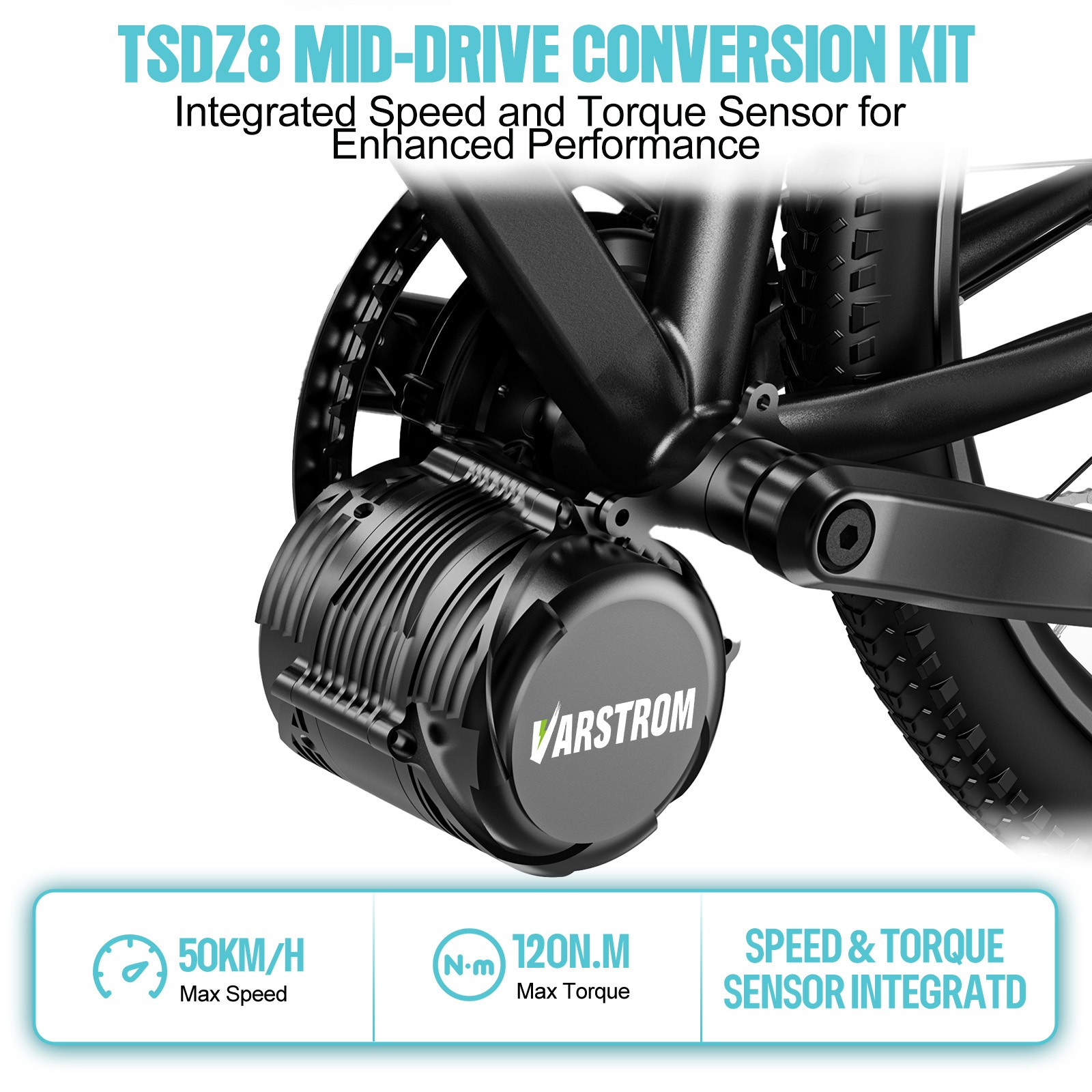 48V750W Tongsheng Mid Drive Motor Torque Sensor 68-73MM EBike Conversion Kits US