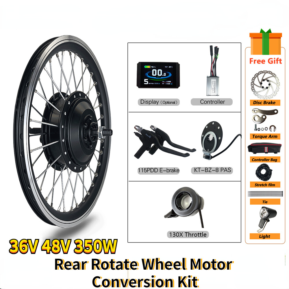 Electric Bike Motor Conversion Kit 36V 48V 350W Rear Rotate Wheel Motor Wheel
