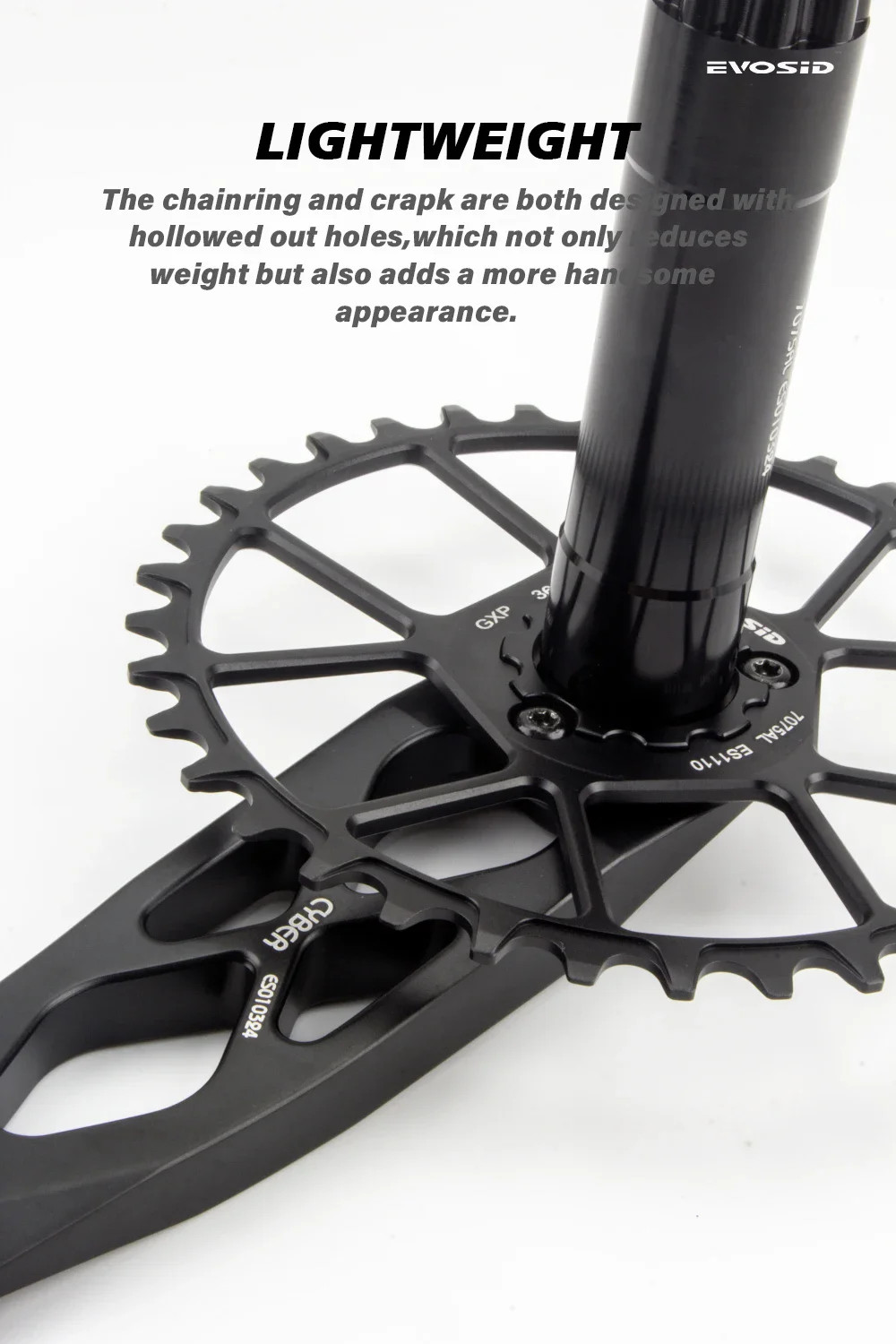Ultralight AM MTB Bicycle Crankset 165/170/175mm Cranks Arms 3-nail Chainrings