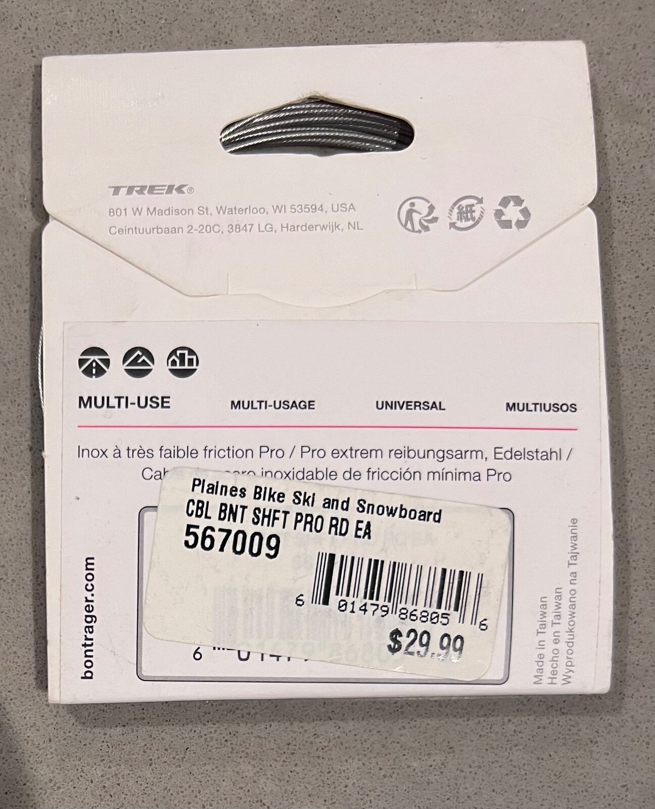 New Bontrager Pro Shift Cable 567009 3100mm 1.2mm