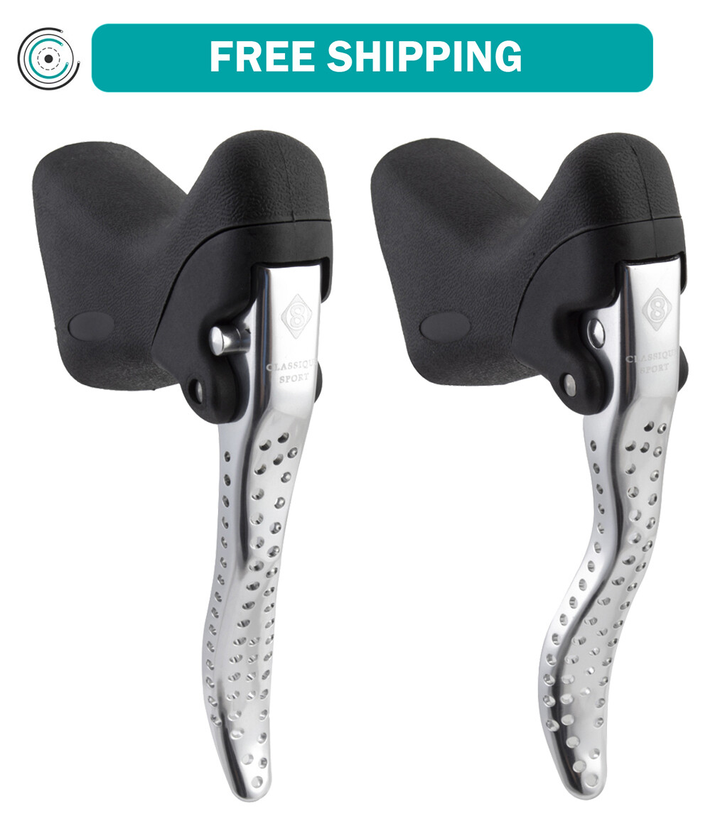 Origin8 Classique Sport Road Levers Black/Silver Pair