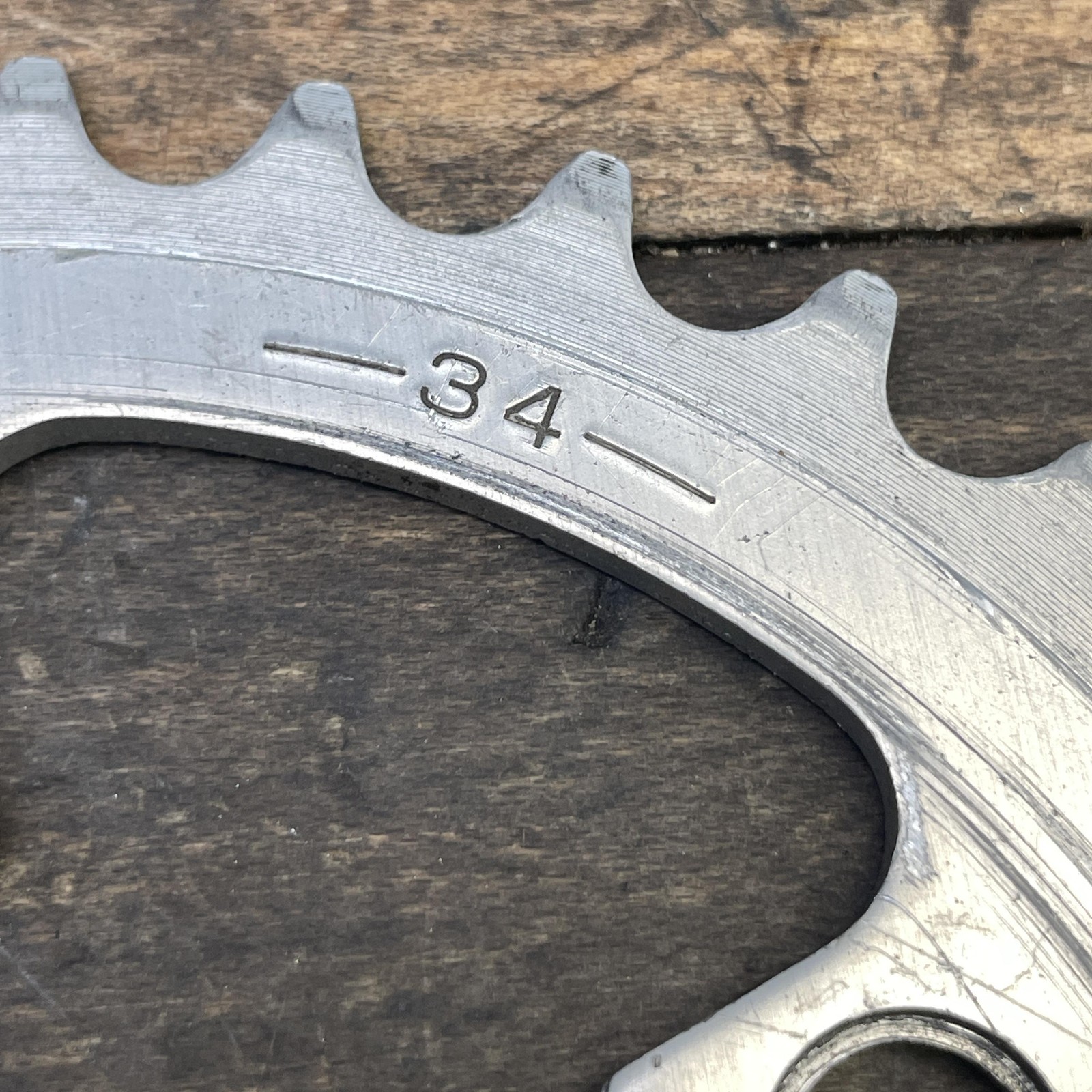 Vintage SR Sakae 34t Chainring 86 BCD 34 Tooth Silver Alloy Japan Road Tour